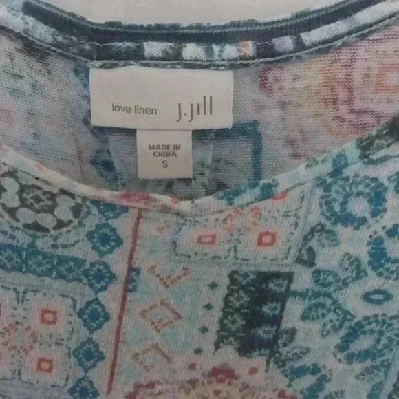 J. Jill Love Linen Portofino Medallion Print Tank Small - Picture 3 of 4